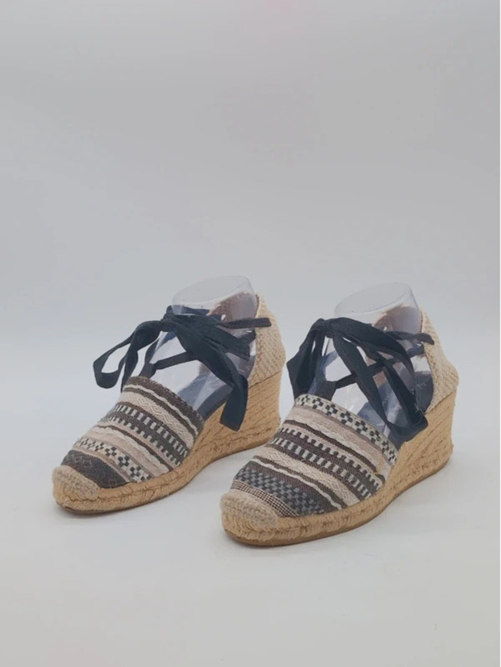 Viscata Barcelona Tribal Pattern Espadrille Wedges 6.5 US